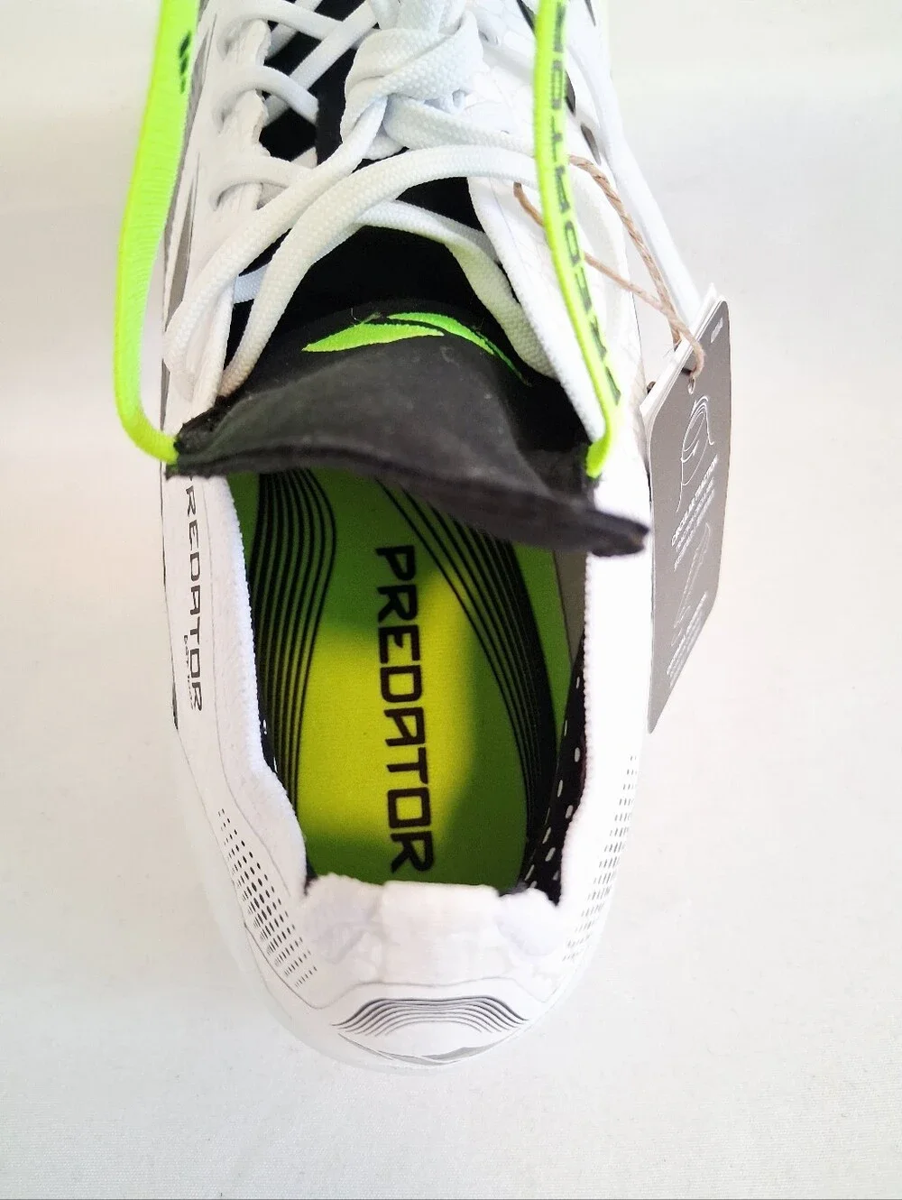 Adudas Predator Elite FG White Yellow Soccer Cleats